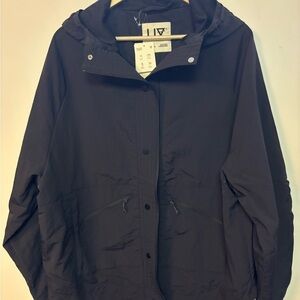 LIV woman’s NWT Black outdoor jacket. XL zips and snaps.  $30